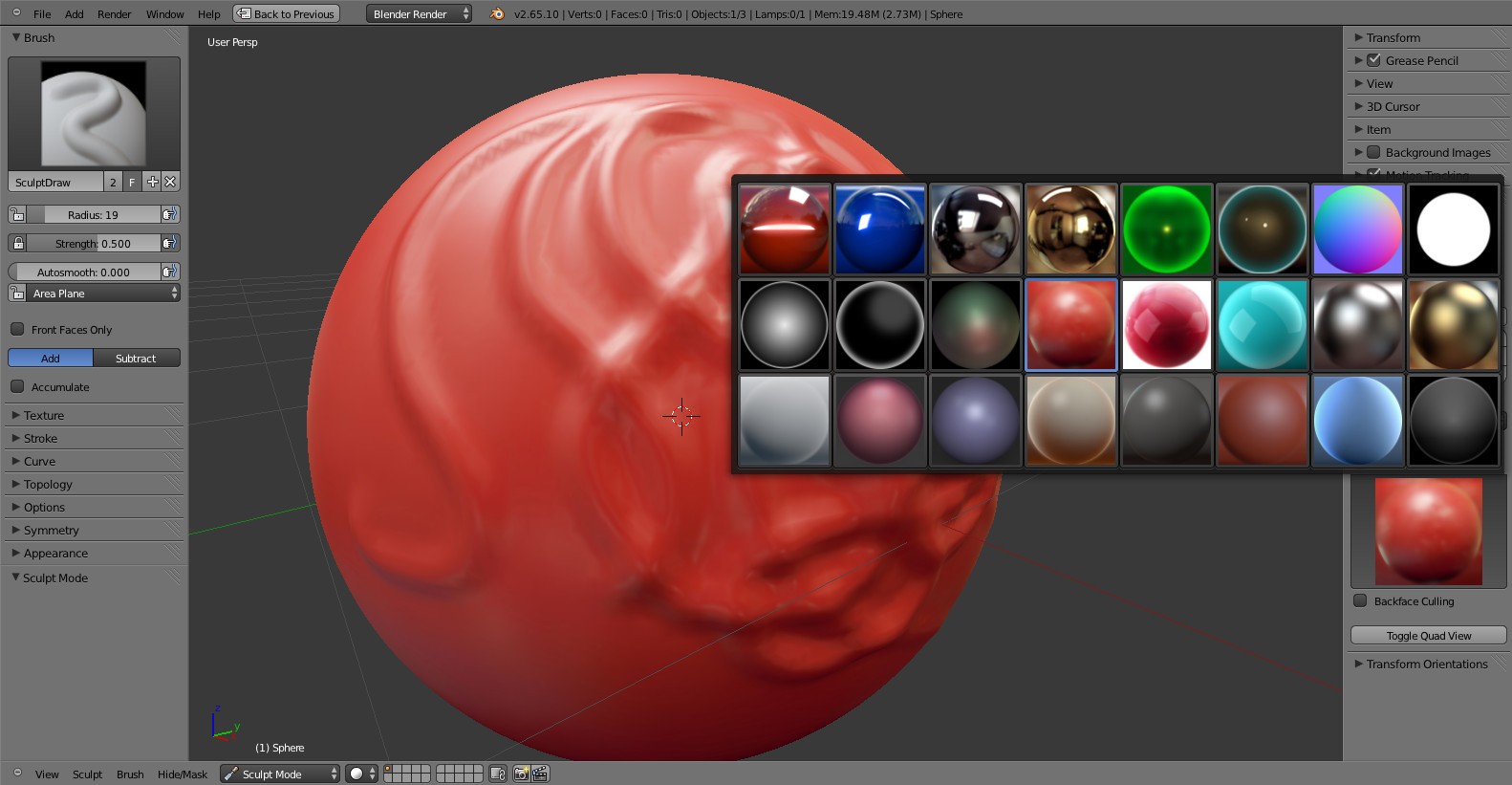 blender 2.66 matcap