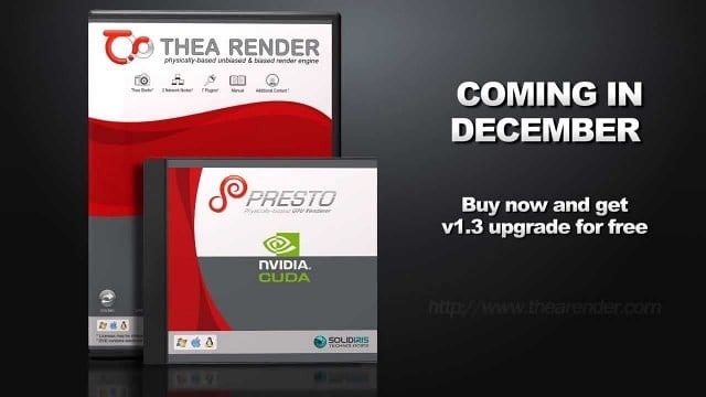 Thea Render v1.3 Technology Preview – 12月预定发布的新功能预览视频！以及 Blender 用插件开源了！