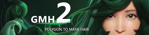GMH2 Maya Hair Script – 基于多边形网格生成头发的Maya脚本新版本！这下效率大增！