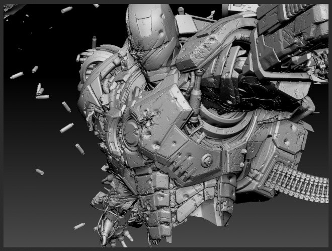 Zbrush Concept: WAR MACHINE – 用 ZBrush 制作的高细节「WAR MACHINE」！制作视频＆ZBrush 的 ZTL 数据也在发放中！