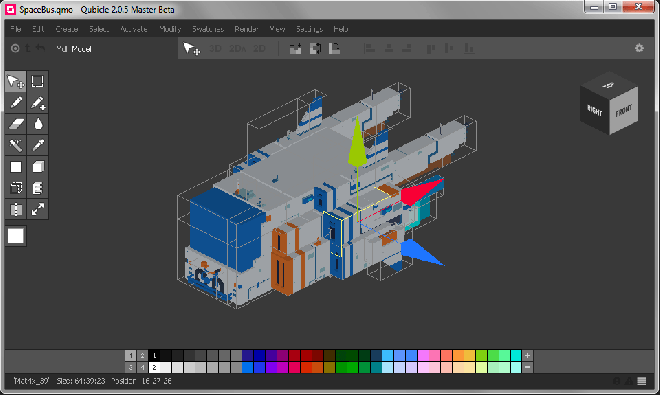 QUBICLE 2.0 Beta – 支持众多体素格式的超高功能3D像素（体素）建模软件！测试版！