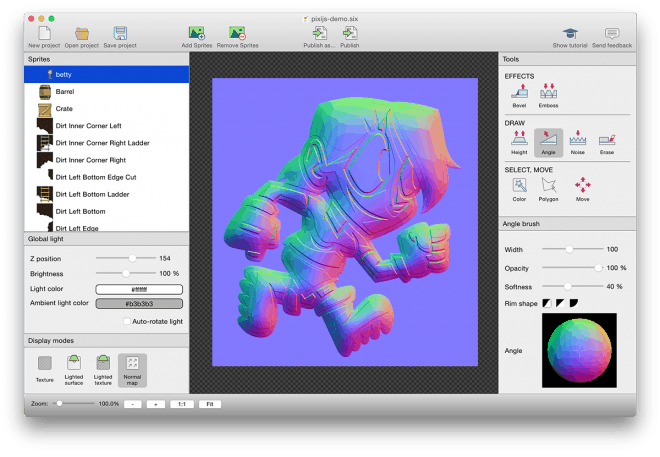 SpriteIlluminator – 支持 Win＆MacOSX 的用于 2D 游戏动态光照的法线贴图生成软件！封闭测试即将开始！