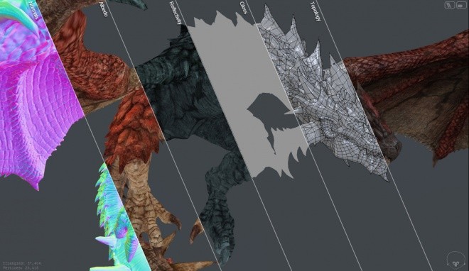 Marmoset Viewer – Fan art Liolaeus／Rathalos – 石川ようすけ氏制作的怪物猎人／火龙实时模型可在浏览器上随意查看！