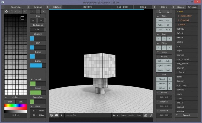 MagicaVoxel – 高性能体素（3D点阵）建模软件！还可渲染！免费！支持 Win＆Mac！