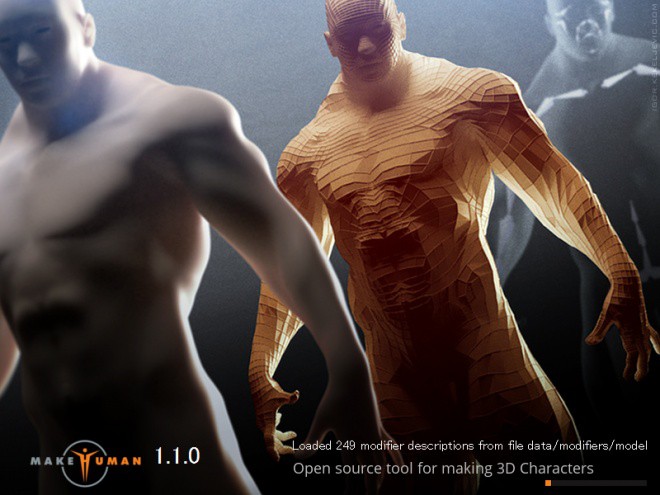 MakeHuman 1.1.0 – 也支持 BVH 数据！搭载新的骨骼与姿势系统！开源人体模型生成工具最新版！Win＆Mac＆Linux