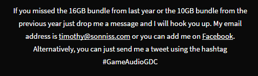 The #GameAudioGDC Bundle Part 3 – Sonniss无偿公开20GB以上的音效数据！免版税・可商用！