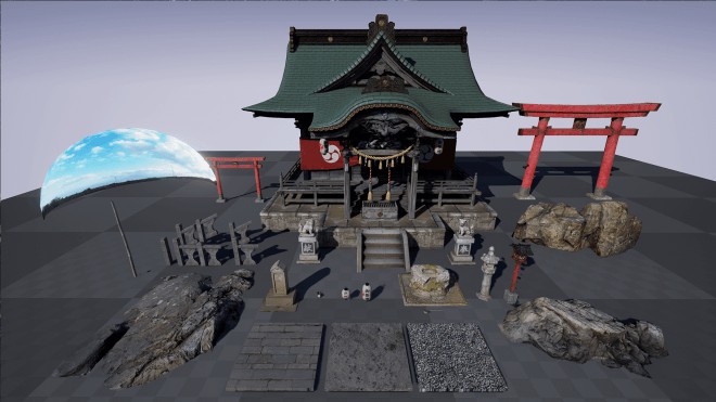 Shinto Shrine – 让和风走向世界！日本人制作的面向虚幻引擎4的“神社”资产！