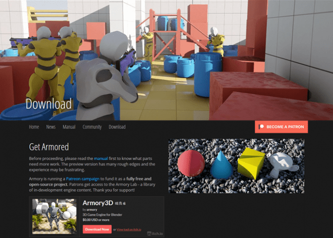 Armory 现已免费 – Blender 用的开源游戏引擎！开始免费提供！