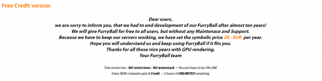 FurryBall GPU Renderer 开发中止 – 支持 Maya＆Max＆C4D 的实时 GPU 渲染器！无支持情况下软件免费开放