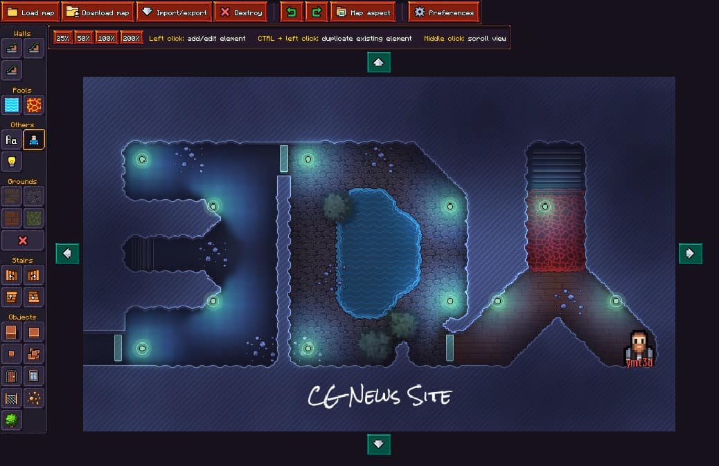 RPG Map Editor 2 – 即使在浏览器上也能运行的 RPG 风格地图图片制作工具！alpha 版公开中！免费