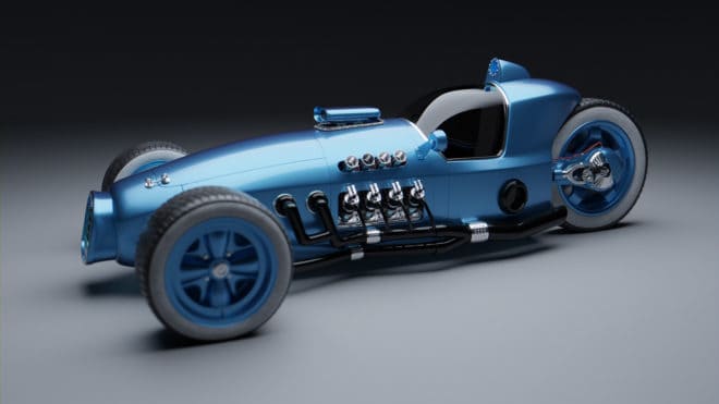 1982 Project Free Vehicle Model – Guilherme Marconi氏打造的赛车风格三轮汽车模型！免费公开！Blender&FBX