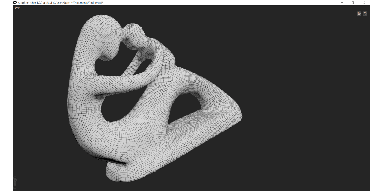 AutoRemesher 1.0.0-alpha – 超高速高品质四边形多边形生成！由 Dust3D 开发者打造的开源自动重拓扑工具！