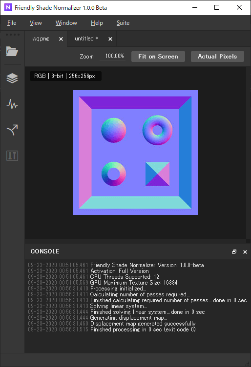 Normalizer 1.0 Beta – 可高质量相互转换NormalMap与DisplacementMap，还能进行NormalMap混合的工具！Beta版免费公开！