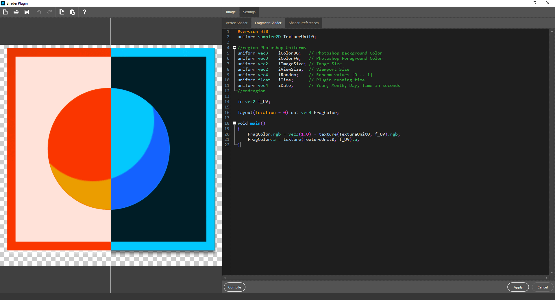 Photoshop Shader Plugin – 让你能在 Photoshop 上使用 GLSL 着色器进行图像处理的插件登场！