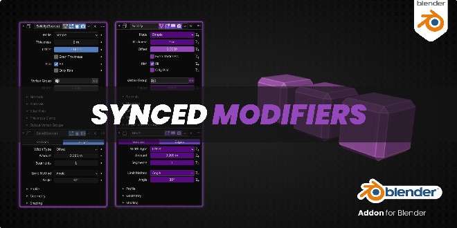 Synced Modifiers – 可在多个对象间同步参数并应用修改器的免费 Blender 插件