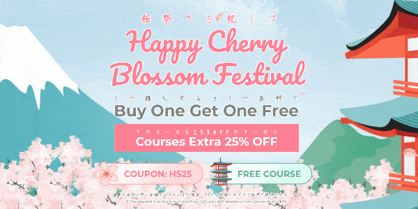 【PR】Happy Cherry Blossom Festival – Wingfox举办「樱花祭」活动！全课程25%OFF，还有赠送免费课程、超值捆绑套装等！