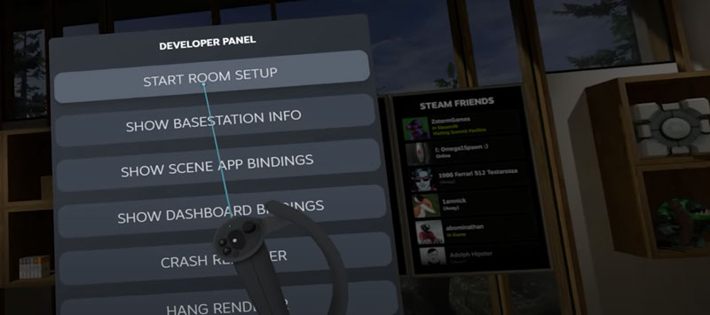 SteamVR代码暗示将允许用户以透视模式设置游玩空间