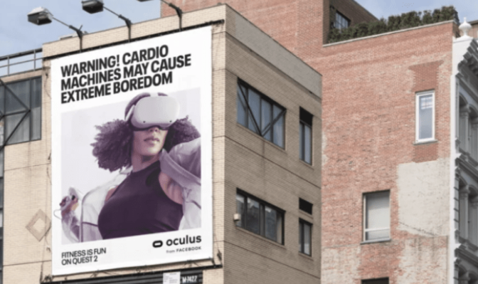 Facebook为Quest 2投放大量线下广告，宣传VR健身潜力