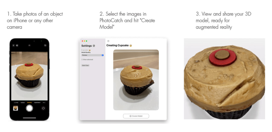 基于苹果Object Capture API，3D建模创作工具PhotoCatch效果演示