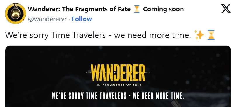 VR作品《漫游者：命运碎片》跳票至9月12日