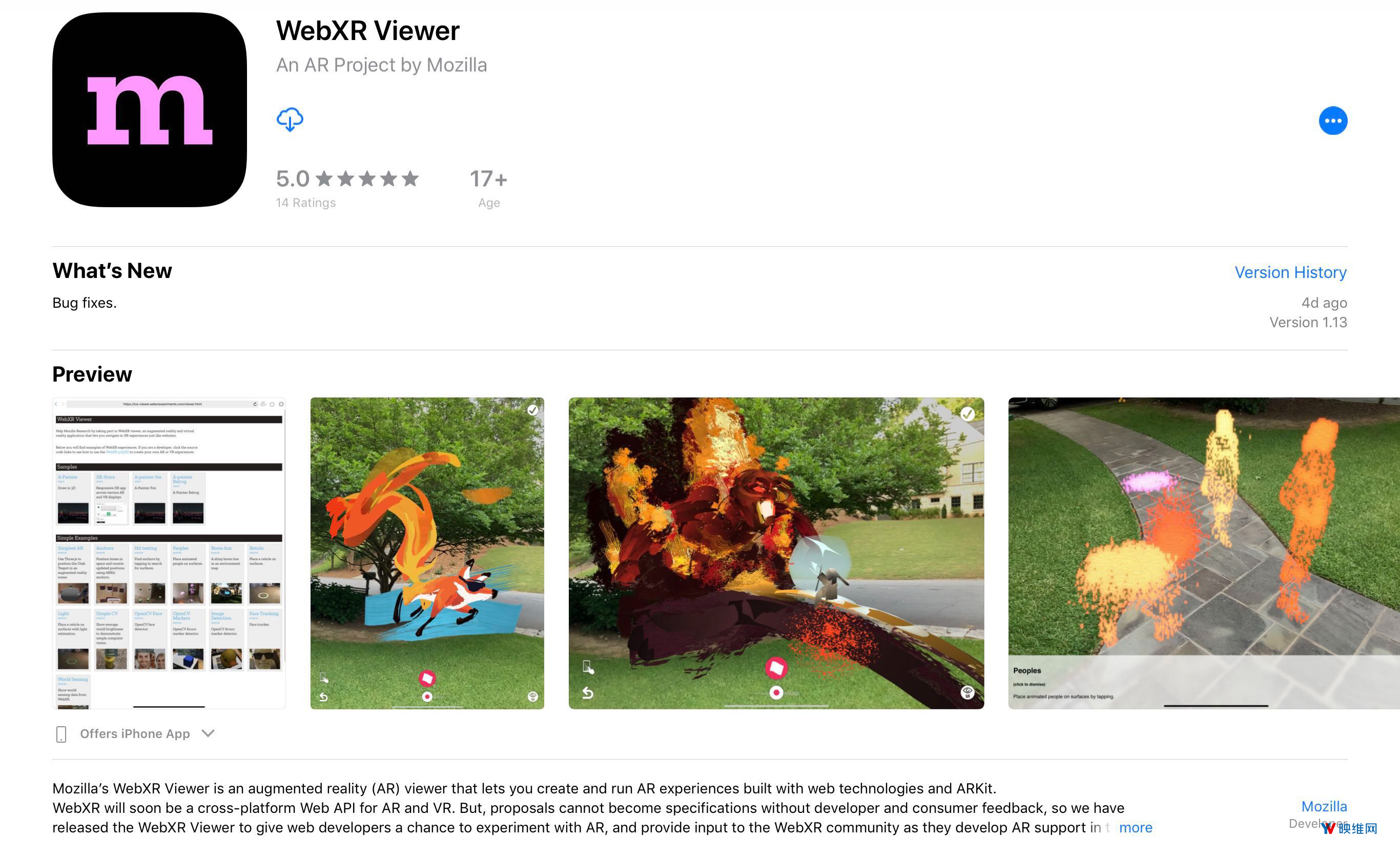 Mozilla用WebXR Viewer提供对iOS on WebXR访问
