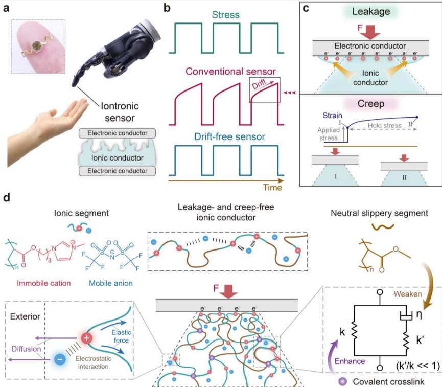 南方科技大学研发出无漂移柔性压力传感器