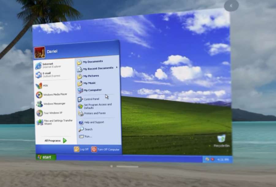 达人用模拟器在Vision Pro中安装运行Windows XP