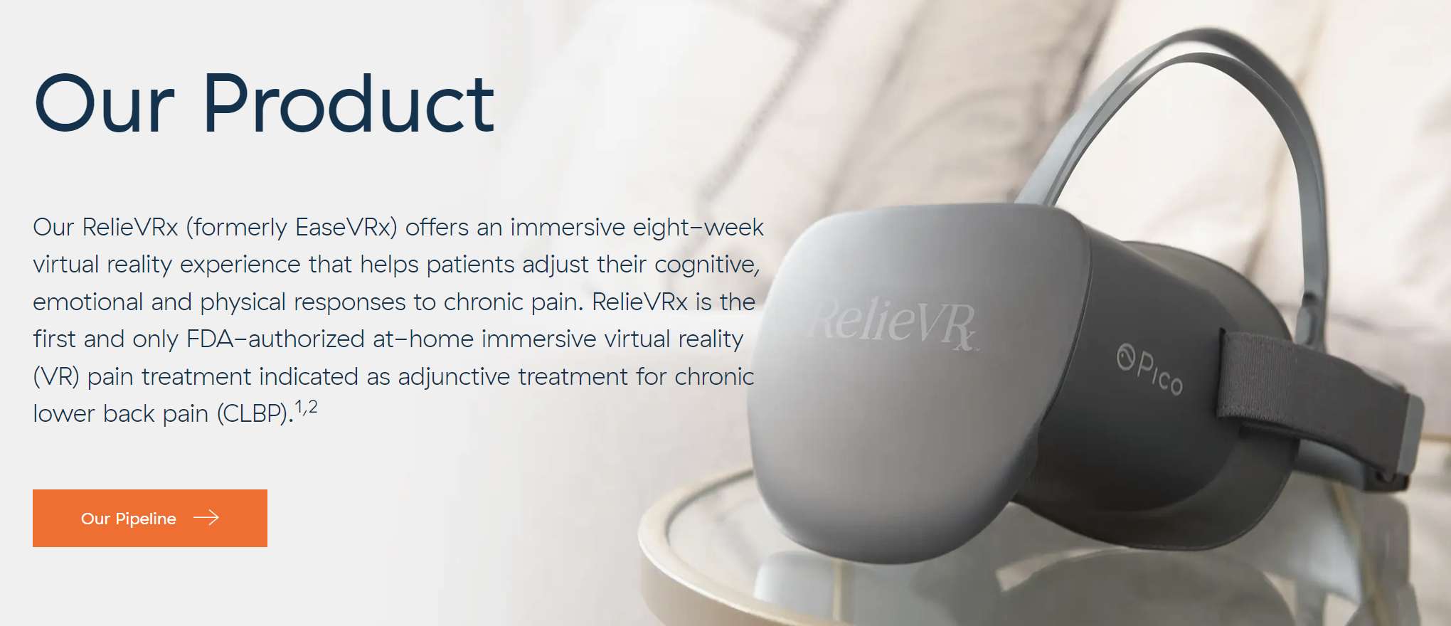 AppliedVR分享基于PICO头显VR治疗临床效果：疼痛改善率42.5％