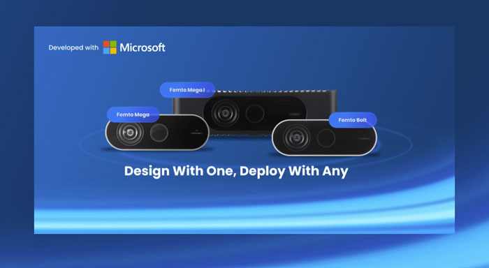 奥比中光发布Azure Kinect技术iToF深度摄像头Femto系列