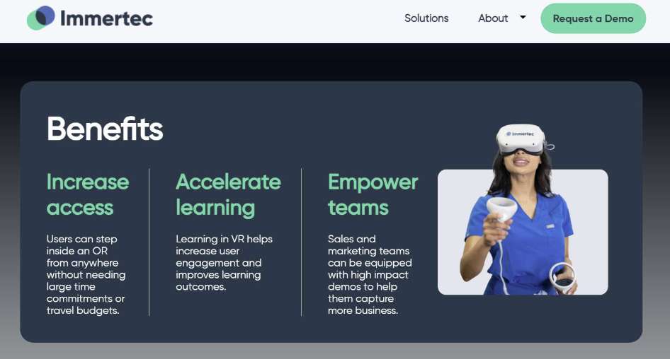 VR医疗培训Immertec获17500美元赠款，用于密歇根大学医学院VR培训