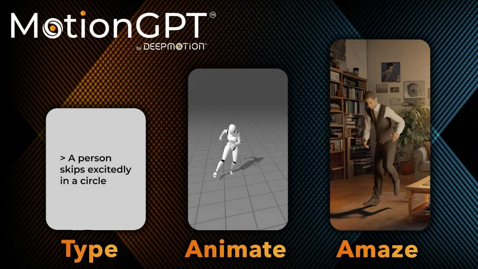 DeepMotion发布MotionGPT，将文本转换为复杂3D动画