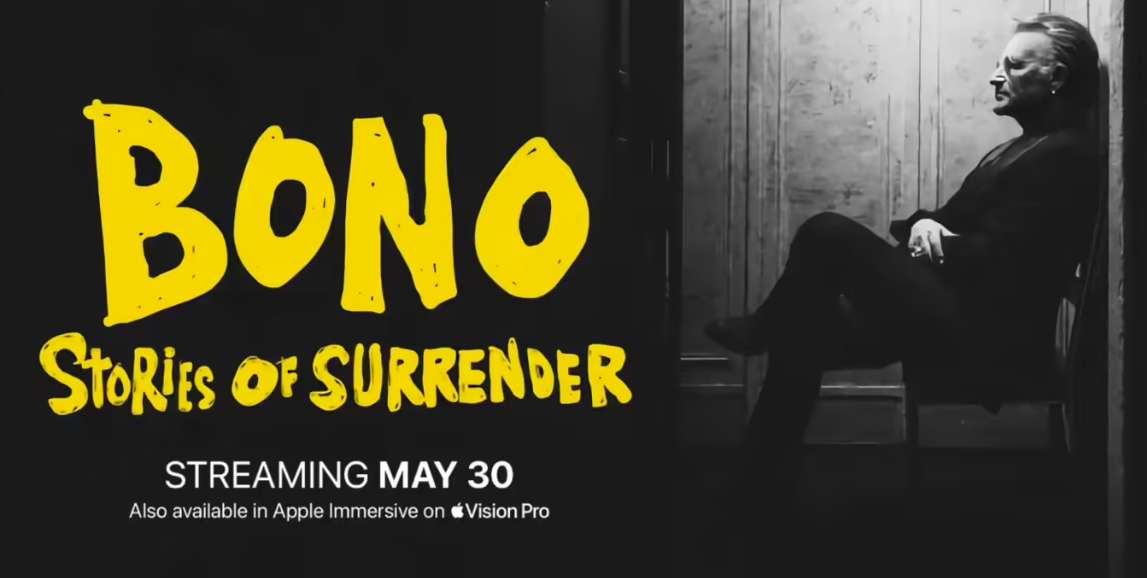 Apple Vision Pro首个长篇纪录片《Bono: Stories of Surrender》即将发行
