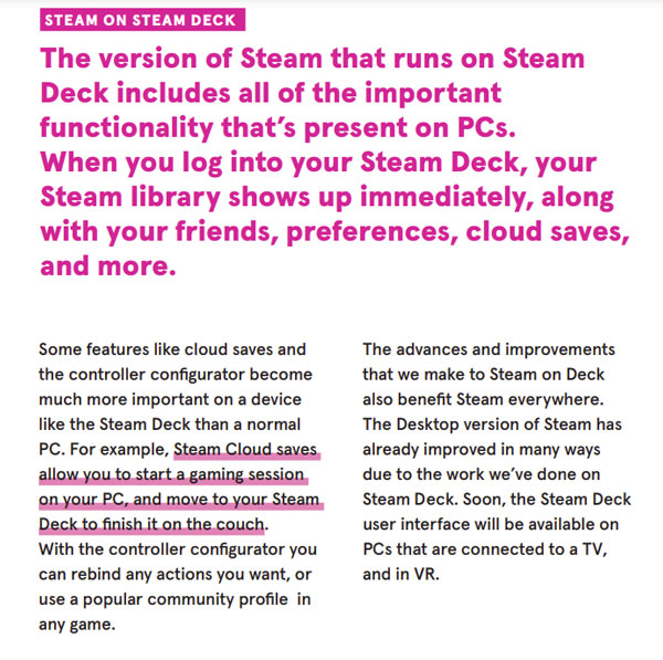 用户手册表示Steam Deck用户界面将很快支持VR