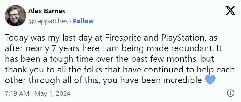 索尼裁掉了VR游戏《地平线：山之呼唤》的游戏总监