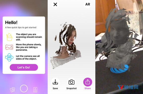 Capture用iPhone深度摄像头为AR/VR扫描3D模型