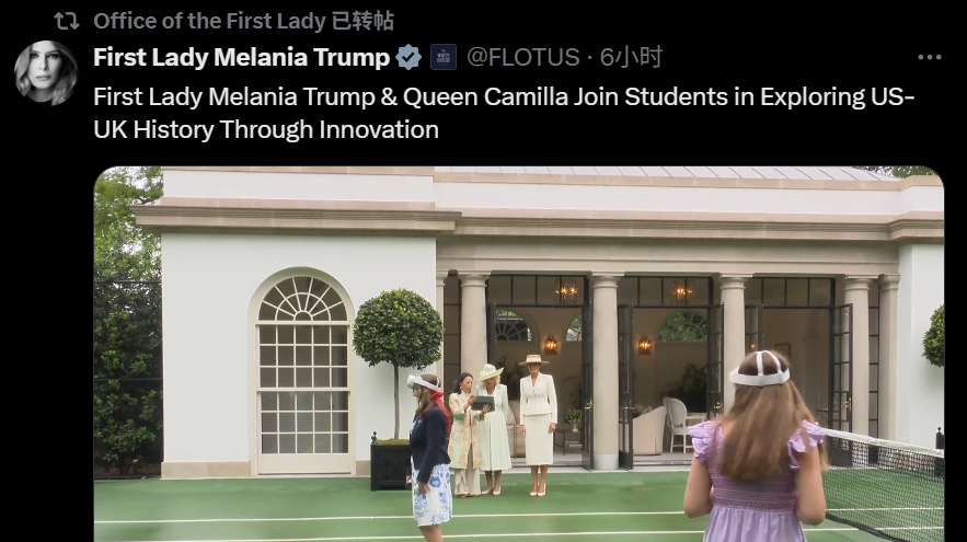 凸显VR教育作用，美国第一夫人与英国王后带学生虚拟游览英伦名胜