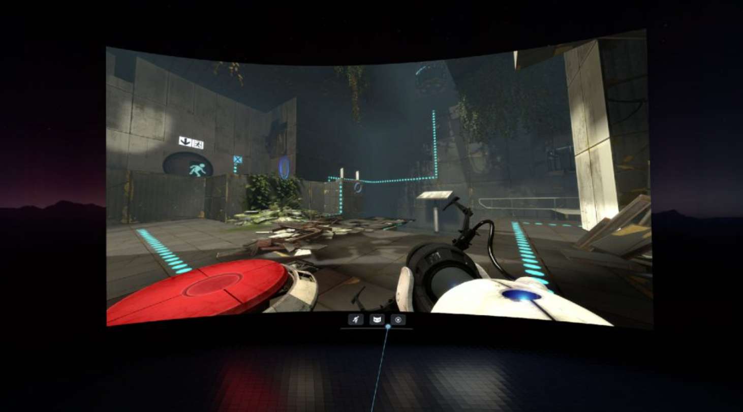 SteamVR Beta 2.1.1发布，支持VR中开玩2D平面游戏