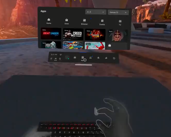 Facebook演示最新VR办公，支持物理表面集成、物理键盘追踪