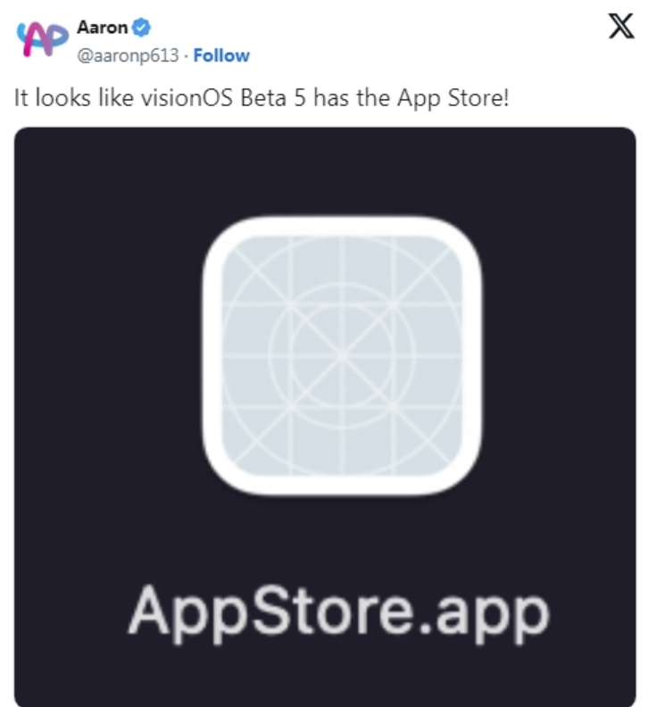 苹果发布visionOS Beta 5 SDK，把App Store带到Vision Pro