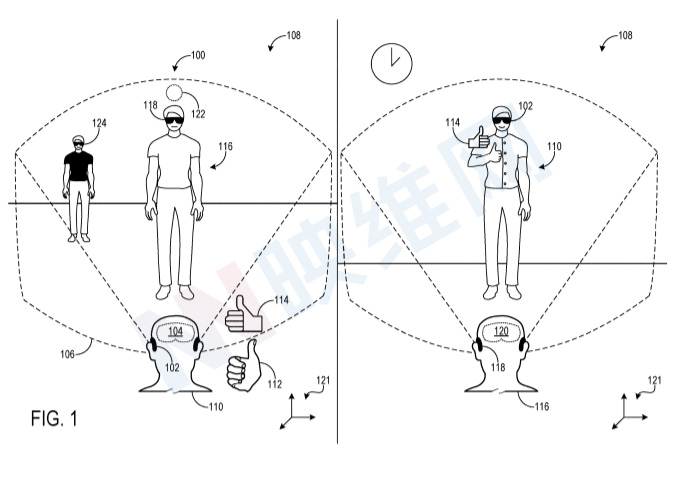 微软专利为AR/VR社交提出基于手势识别呈现emoji表情