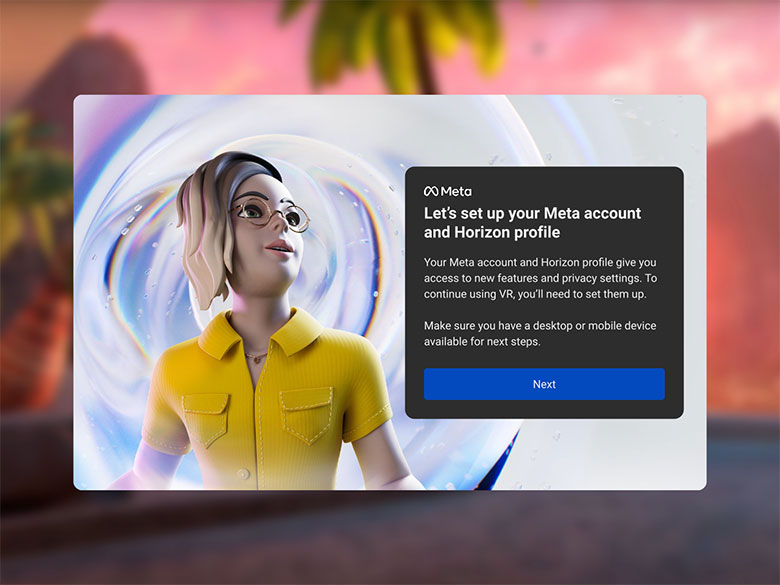 8月开始Quest不再要求Facebook账号，而改用Meta账号
