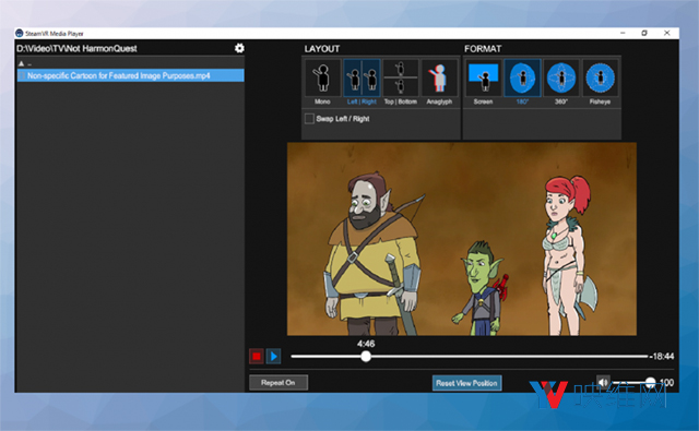 Valve为SteamVR推出原生多媒体播放器