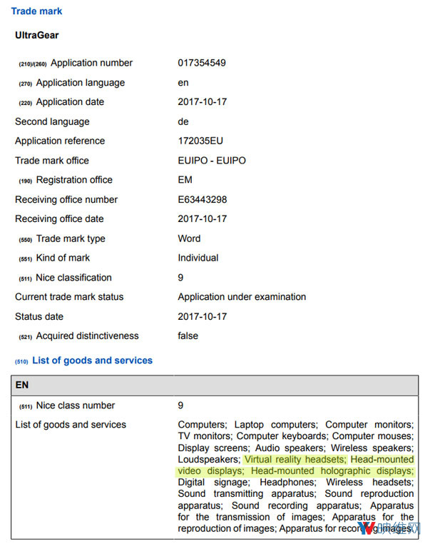 注册UltraGear商标，LG SteamVR头显或上市在即