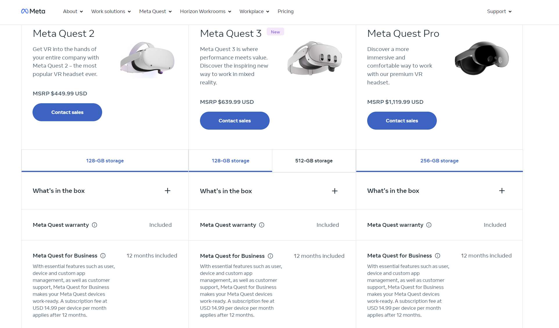 Meta Quest 3 企业解决方案项目计划正式上线