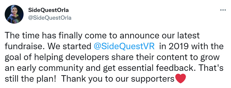 SideQuest完成300万美元种子轮融资