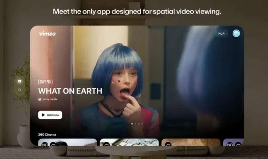 视频平台Vimeo宣布为Apple Vision Pro推出原生应用程序