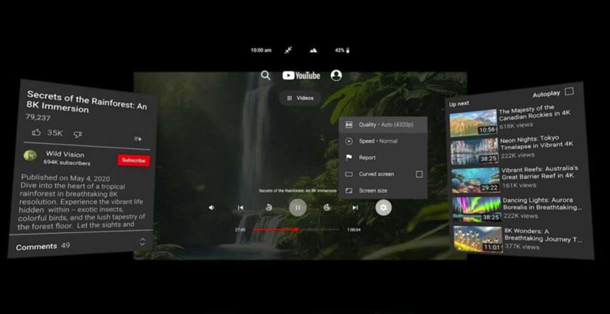 YouTube VR开始在Quest 3上支持8K视频播放