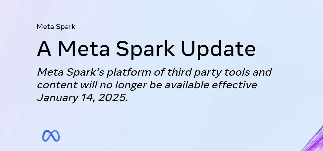 Meta宣布关闭AR滤镜工具Spark，集中资源搞AR/VR硬件