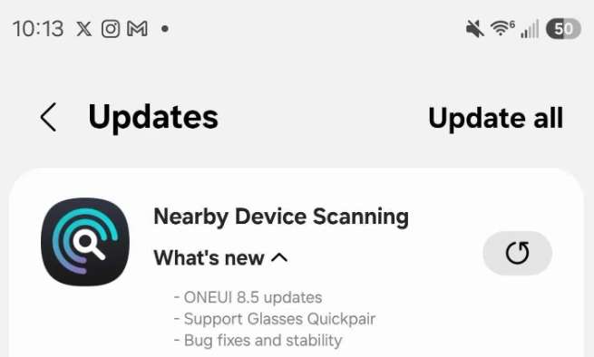 “附近扫描”已支持智能眼镜，三星为新品发布铺路