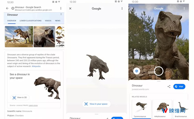 侏罗纪世界就在眼前，谷歌搜索再增加10只AR恐龙